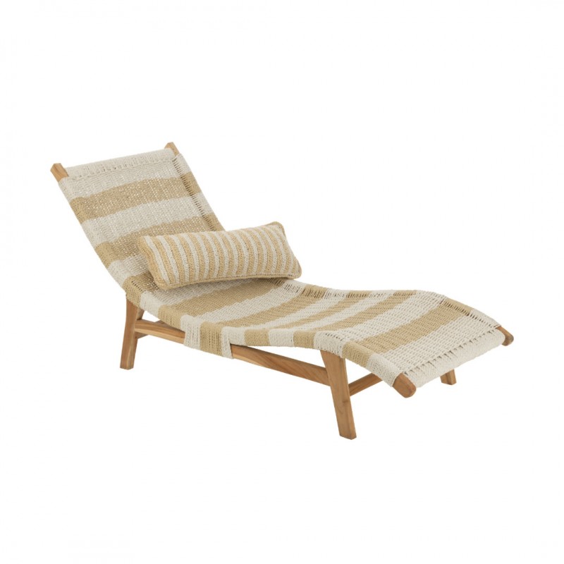 LOUNGER STRIPS WOVEN PLASTIK NATURAL TEAK 170